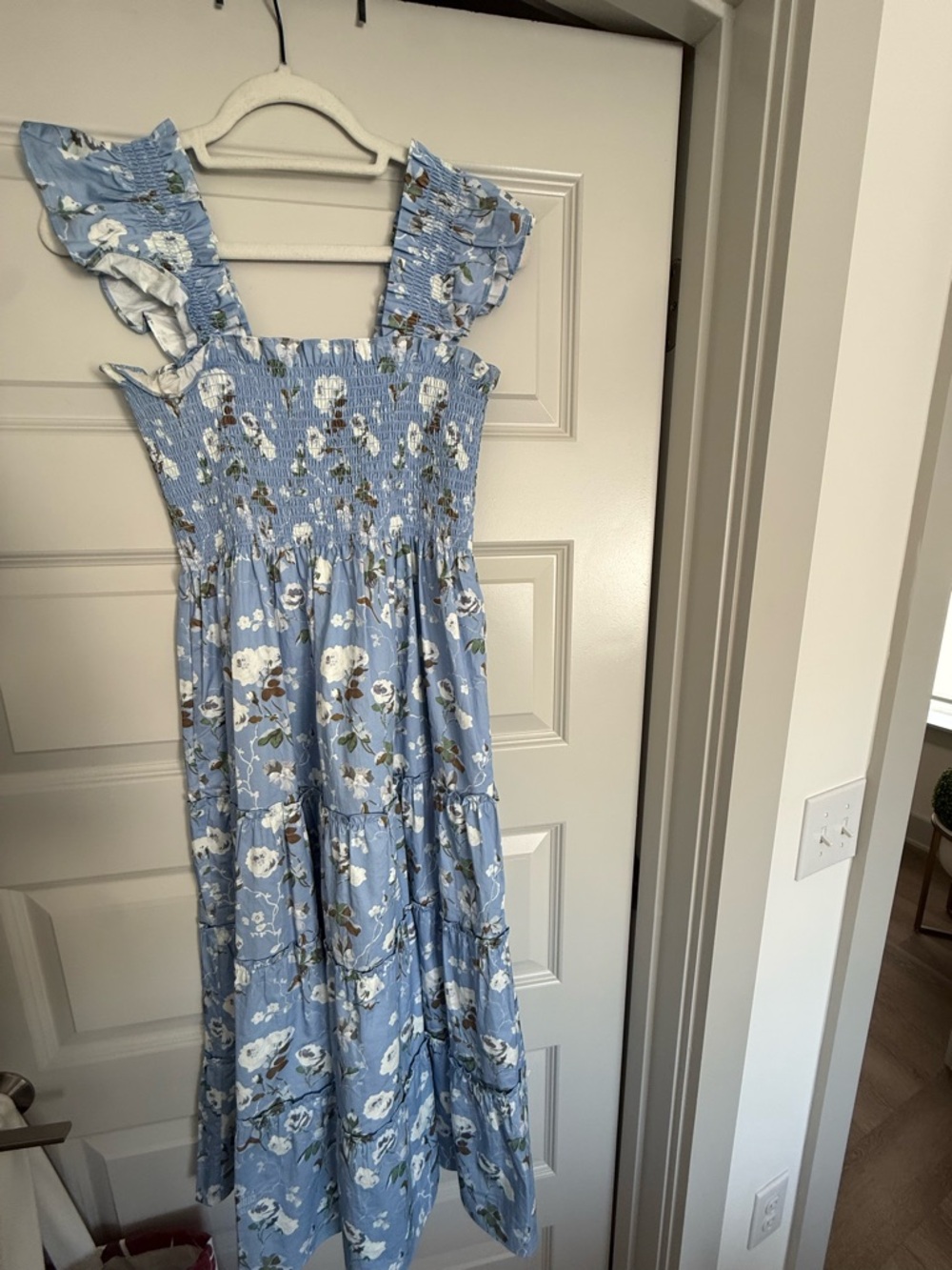 Hill House Blue Floral Smocked Sundress